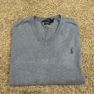 Polo v neck sweater